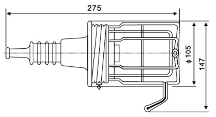 Luz portátil incandescente marinha CSD2 IP44 para barco