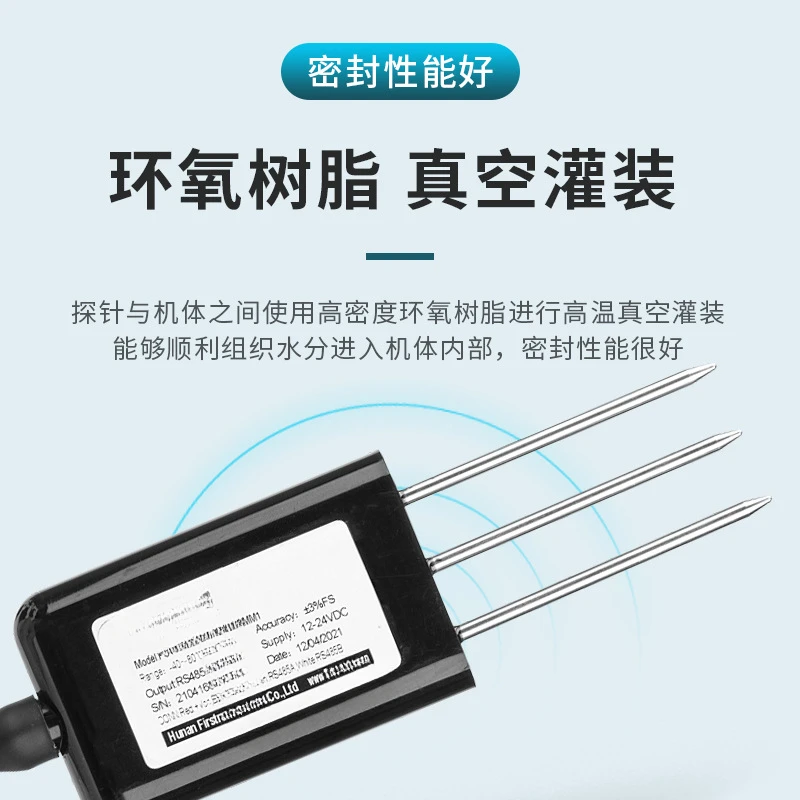 Soil Temperature and Moisture Conductivity Sensor Greenhouse Nitrogen, Phosphorus and Potassium Moisture PH Detection