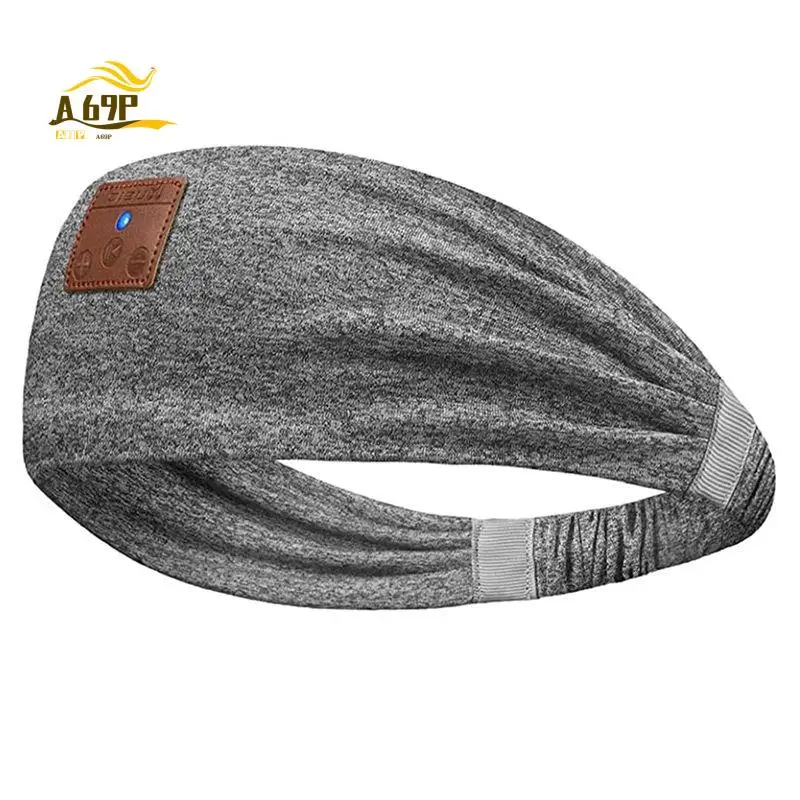 A69P-Headphones Bluetooth Compatible Sports Bandana Boho Headband Headphones HD Thin Speakers Music For Sleepers Calling Yoga