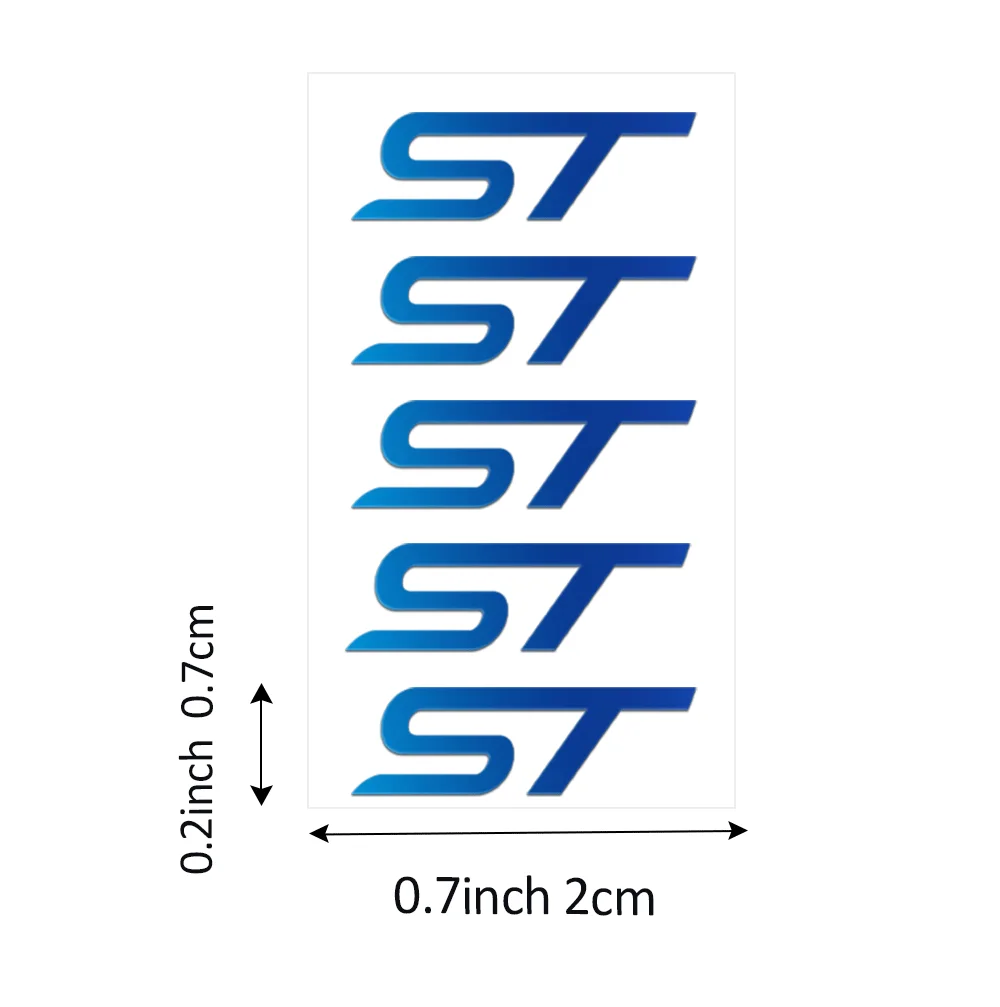 2/5/10 Uds. Pegatinas de decoración Interior de coche de Metal 3D estilo de coche para Ford ST Fiesta Focus 2 mk3 Mondeo mk4 Mustang Ranger