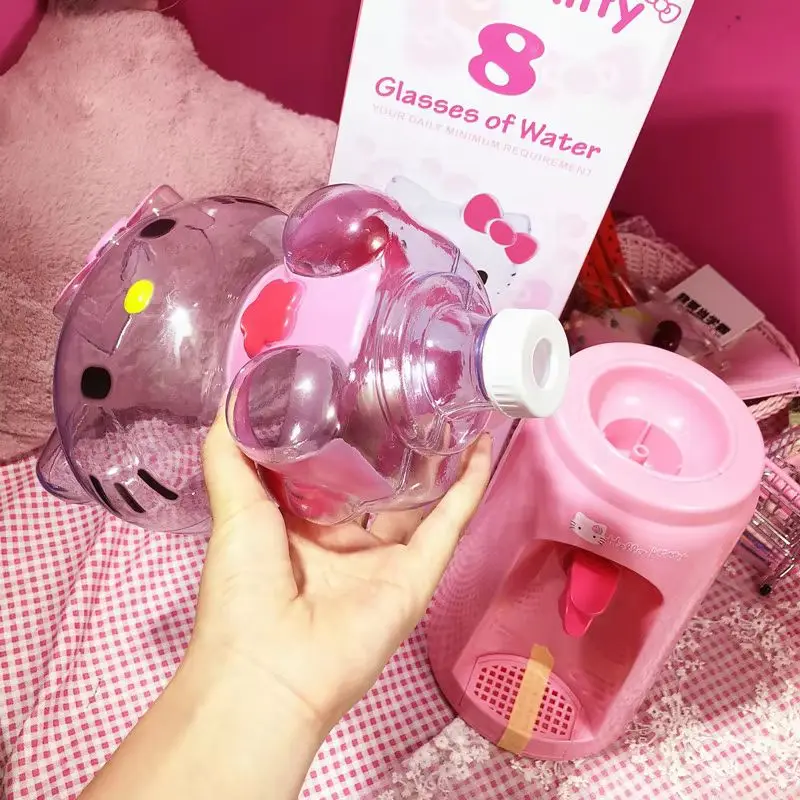 Miniso Sanrio Cartoon Hello Kittys My Melody 2l Kawaii Desktop Water Dispenser Cute Beautiful Cup Large Capacity Bucket Gift