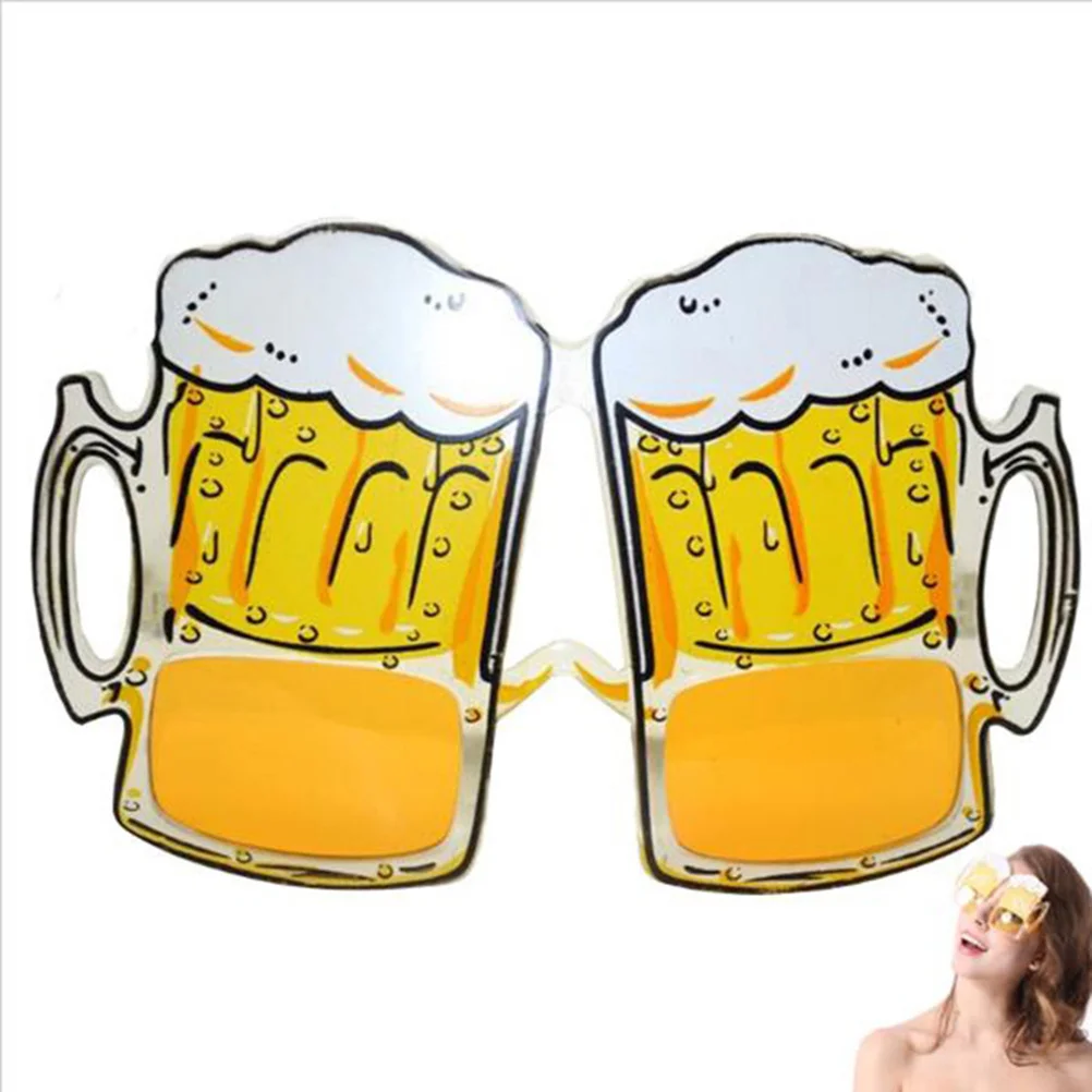 1 Uds. Gafas de fiesta, diseño creativo de taza de cerveza, gafas divertidas para fiesta de disfraces, puesta en escena, accesorios de copa de desbordamiento ligeros