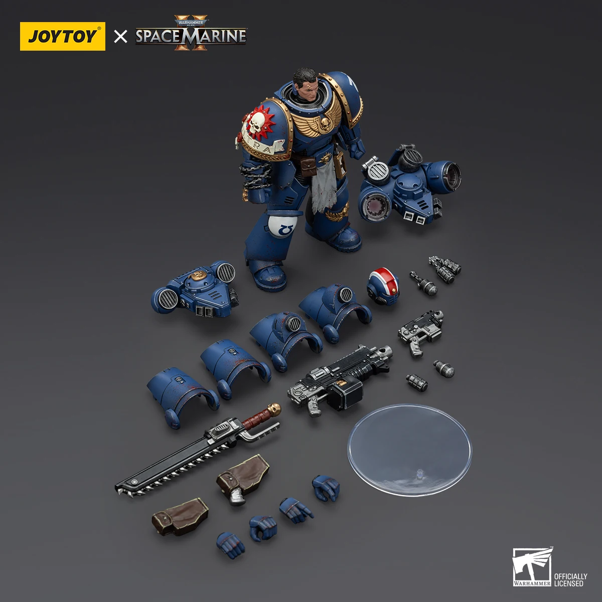 JOYTOY Warhammer 40K Ultramarines Lieutenant Titus Sergeant Gadriel Brother Chairon Collectors Edition Toys Model Action Figure