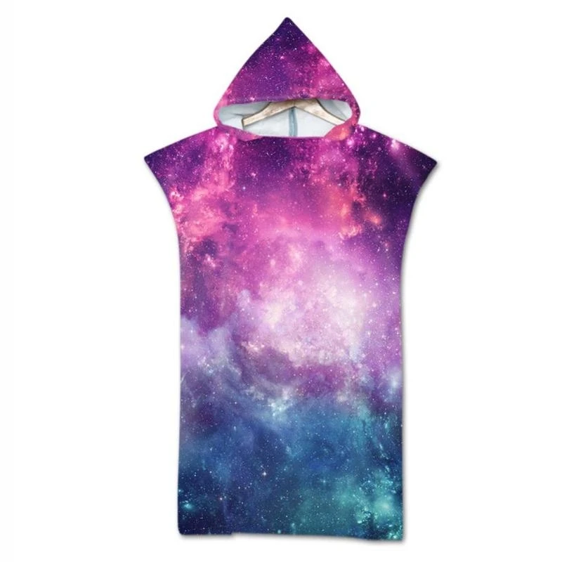 Khăn tắm biển có mũ trùm đầu bằng sợi nhỏ in nhanh Bể bơi Poncho Áo choàng tắm bán chạy nhất