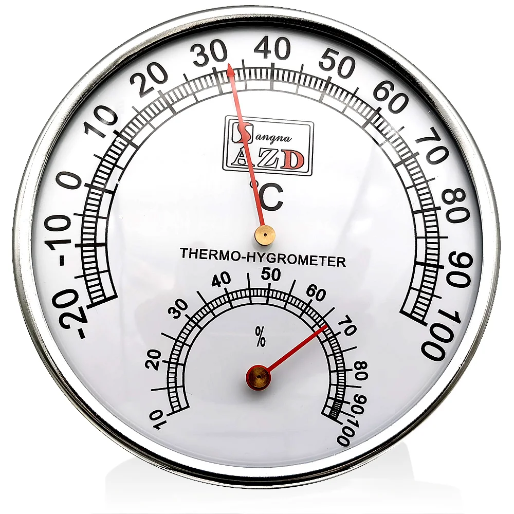 Quality Diameter 120mm Metal Round Bracket Thermometer Mini Spirit Circular Thermograph Celsius hydro thermograph