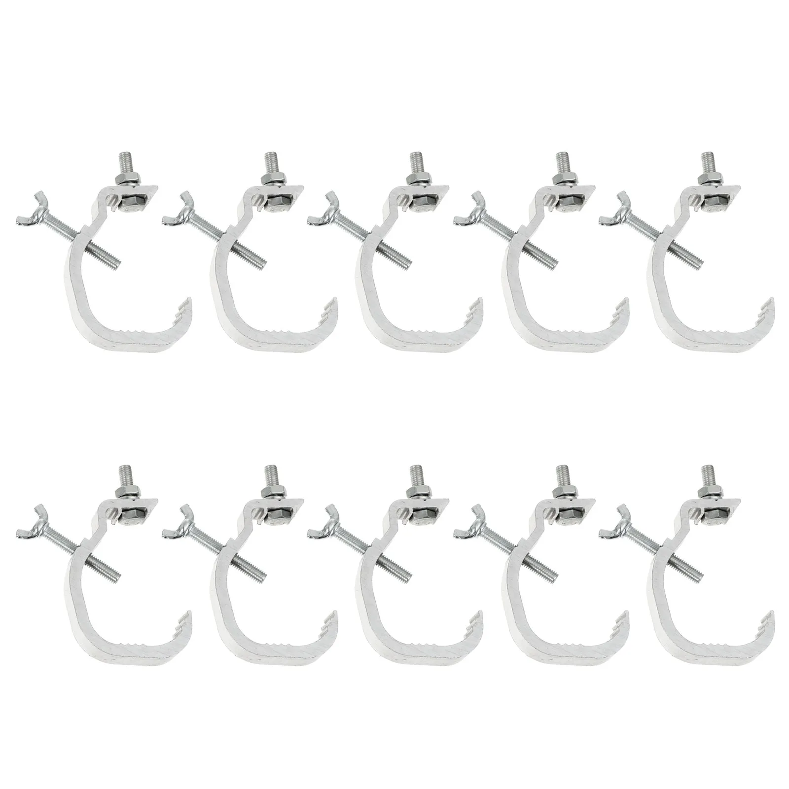 10Pcs Aluminum Light Hooks Exquisite Workmanship Heavy Duty Hanging Hooks for Stage Lights Home Office Shopping Mall Lamp