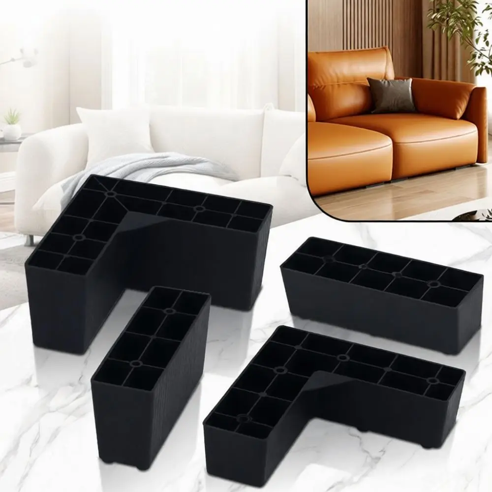 Durable Plastic Support Feet For Furniture Sofa Cabinet Bed Table Replacement Legs Modern Style Black Quality Parts