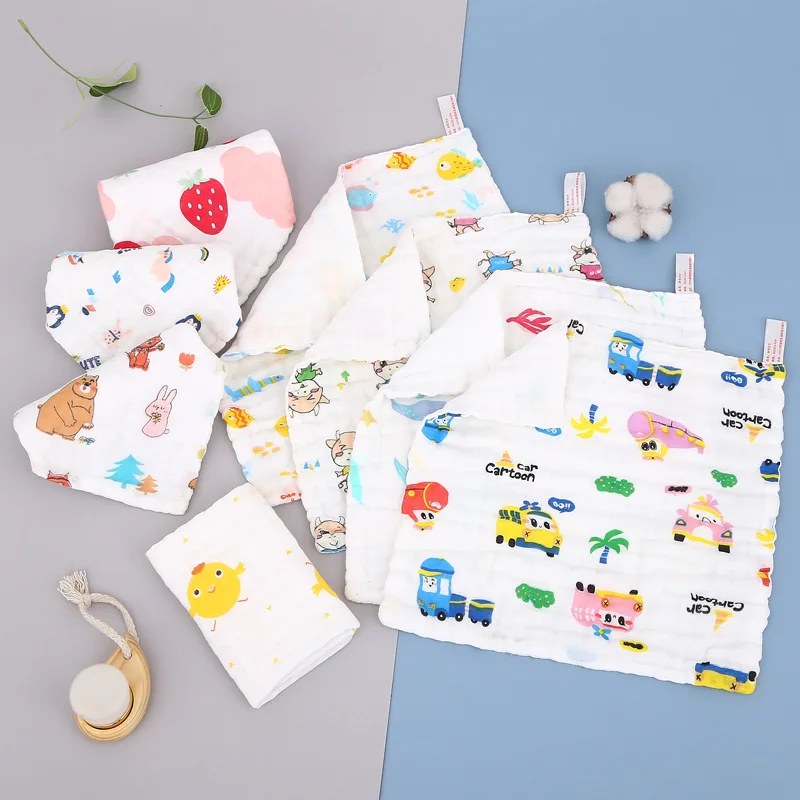 Baby Musselin Waschlappen natürliche Baumwolle Baby wischt weiches Neugeborenen Gesichts tuch empfindliche Haut-Baby Registry 12*12 Zoll Handtücher 2 stücke – Detail 5
