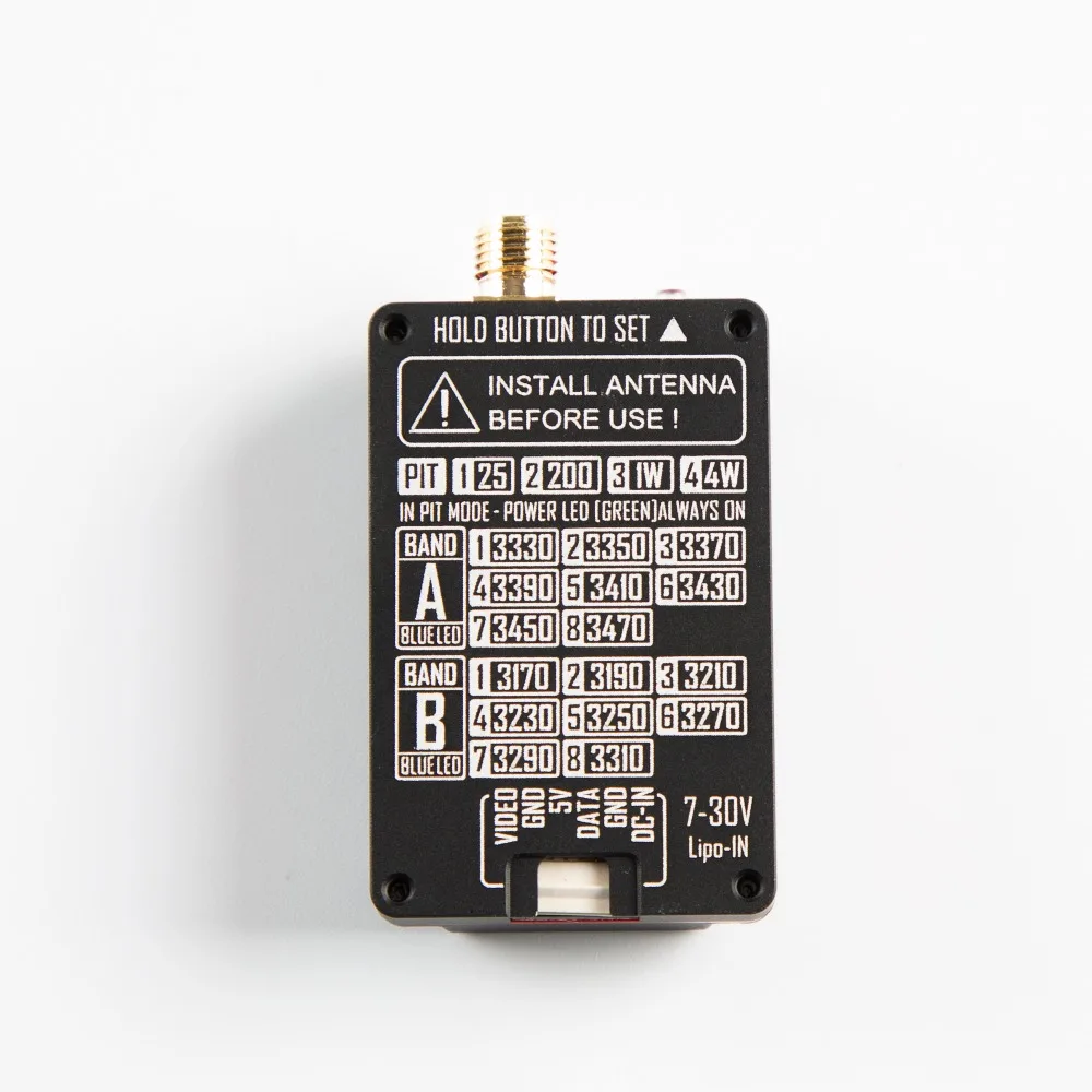 RUSHFPV 3.3G 4W VTX Transmitter Module 3170-3470MHz 3.3G Goggles VRX Video Transmission Receiver for Long Rang FPV Racing Drone