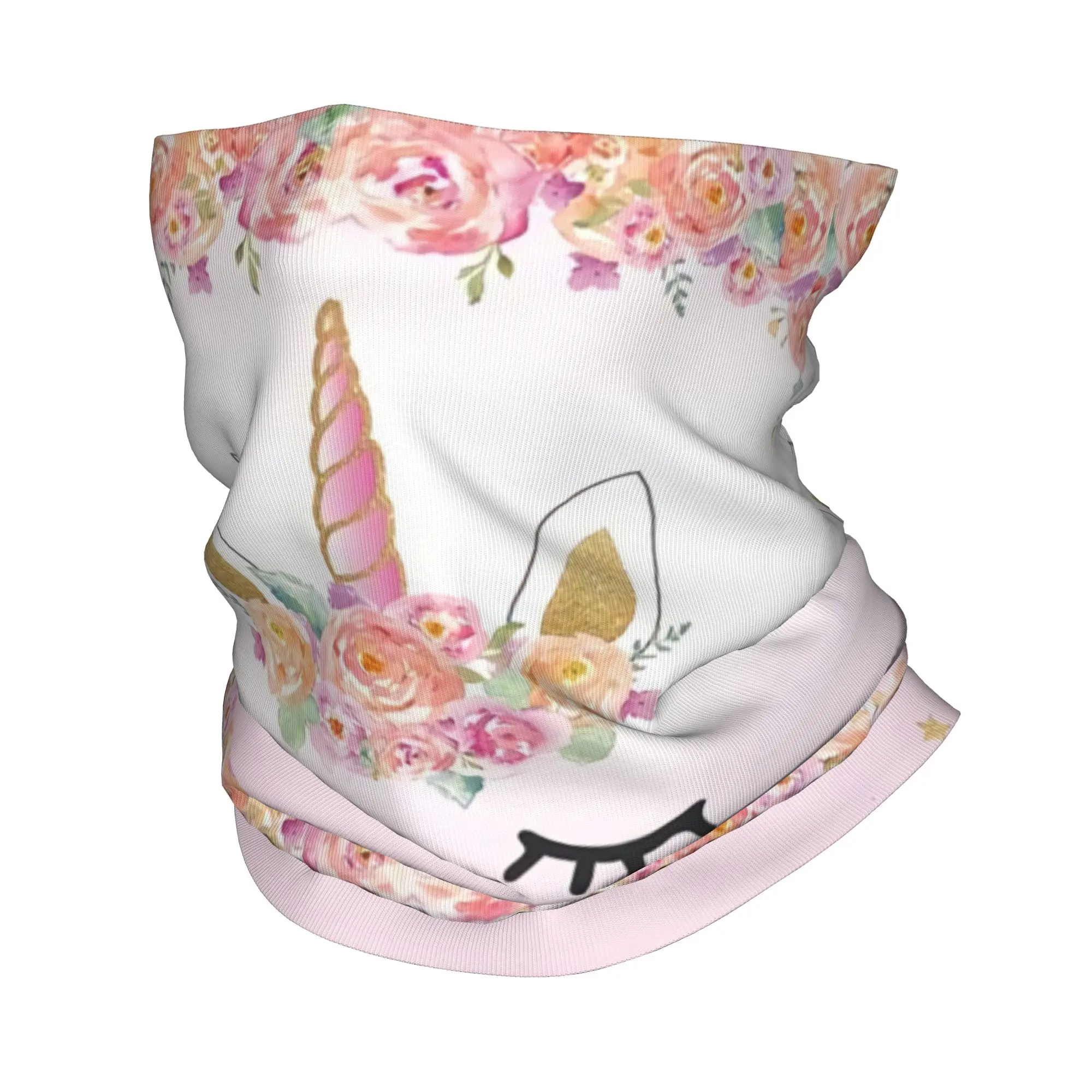 

Custom Cute Unicorn Cartoon Pattern Bandana Neck Warmer Women Men Winter Ski Tube Scarf Gaiter Face Cover
