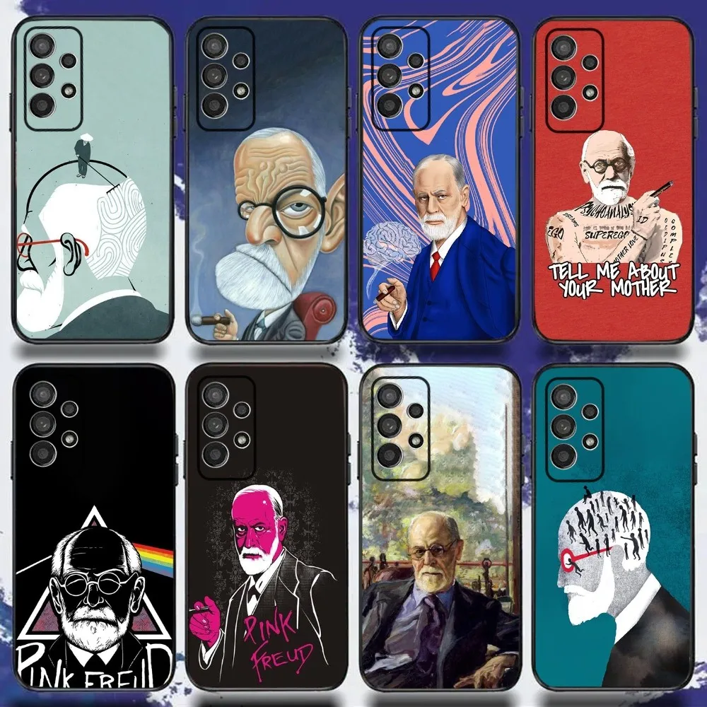 S-Sigmund F-Freud Psychologist Phone Case For Samsung S24,S21,S22,S23,S30,Ultra,S20,Plus,Fe,Lite,Note,10,9,5G Black Soft Cover