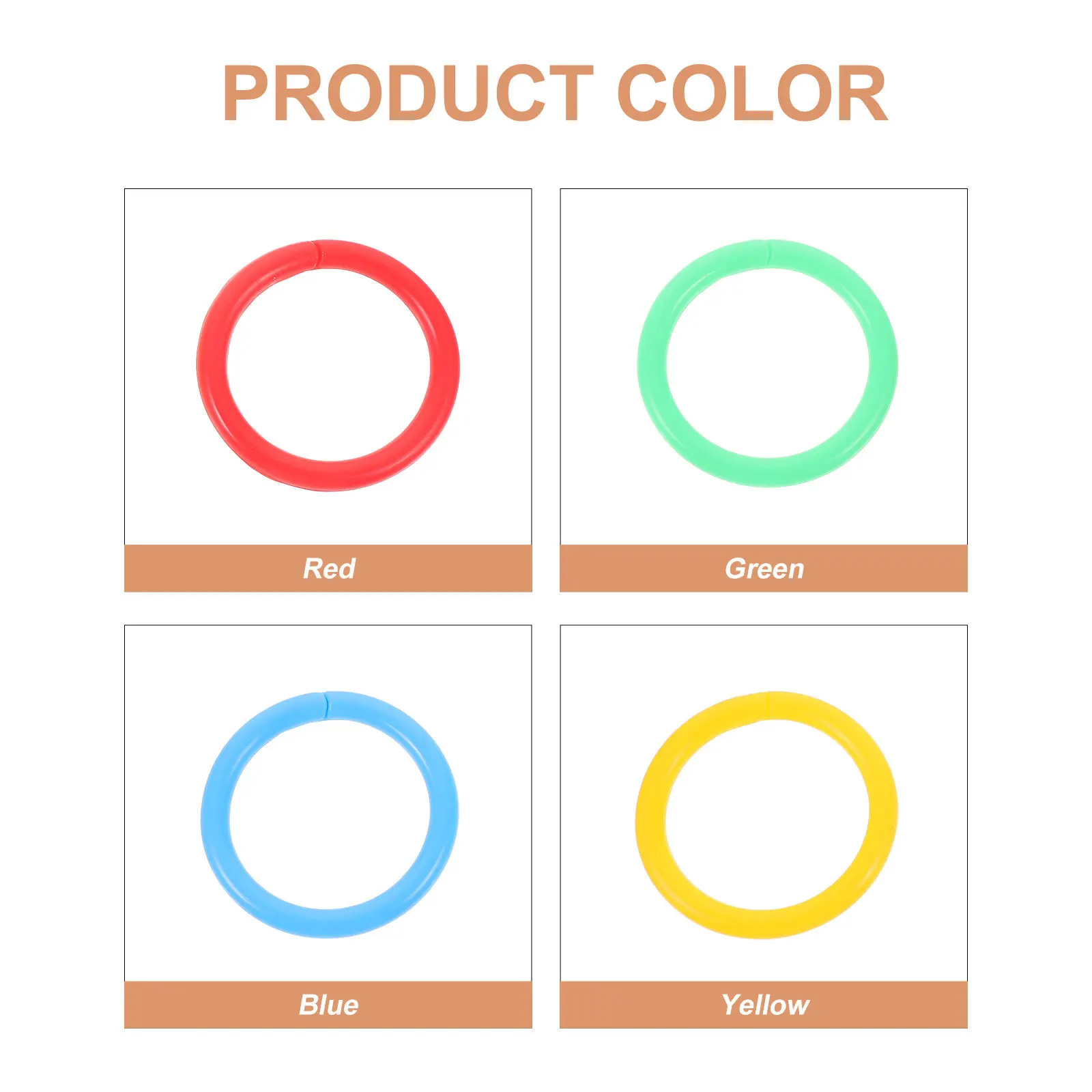 

40 Pcs Colorful Plastic Book Circle Binder Rings Binding for Paper D-shaped Flexible
