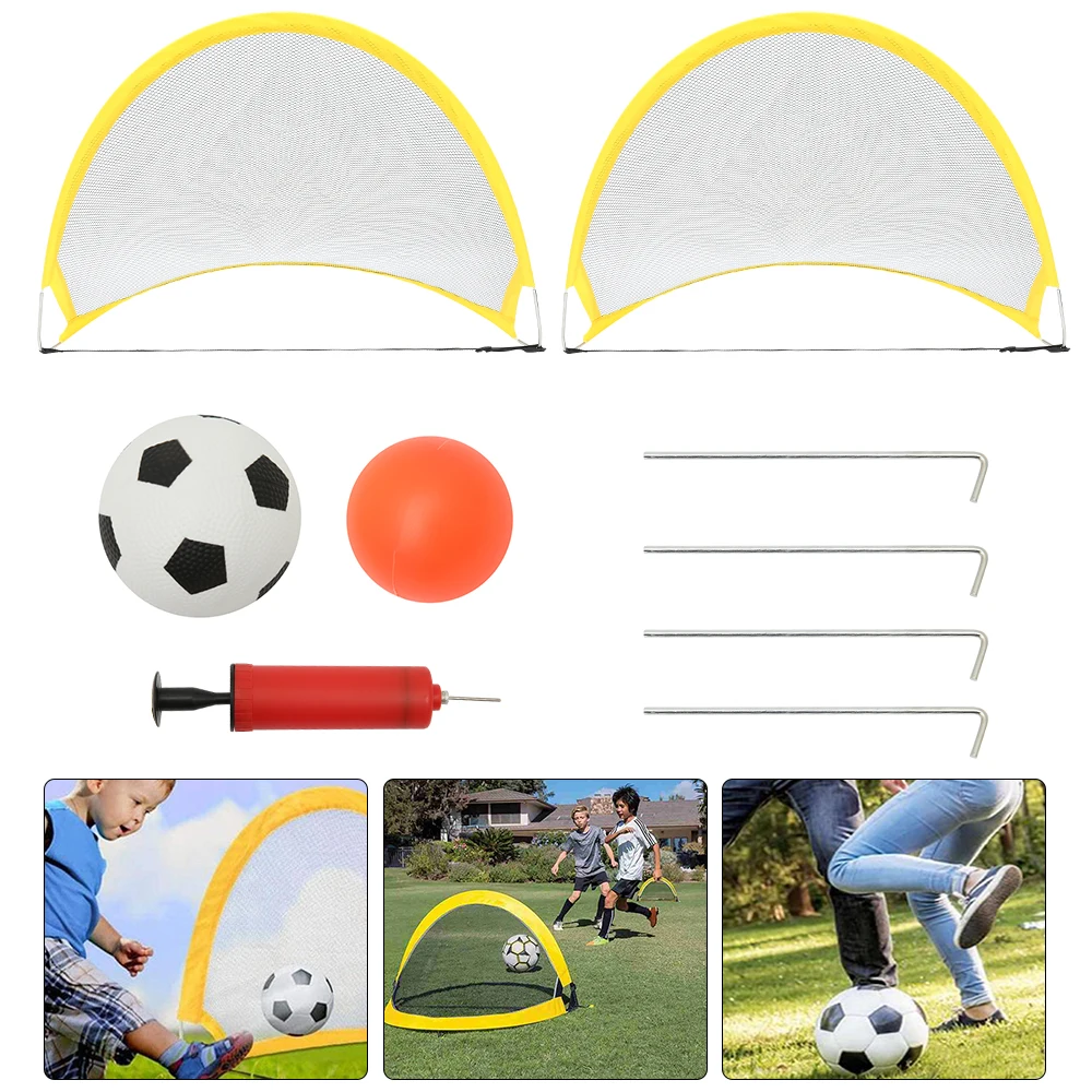 1 Set Portable Folding Football Goal Football Net Outdoor Soccer Training Goal Net Tent Kids Indoor Outdoor Toy Practice Gate