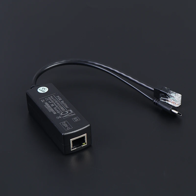 New！DC48V To 5V Micro USB POE Splitter POE Connectors Adapter Cable Splitter IP Camera Power Supply Module Ethernet 100M