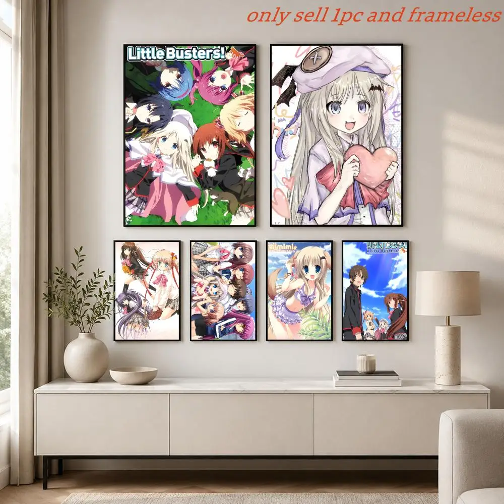 Cartoon Galgame Game L-Little Busters! Poster Aesthetic Painting Wall Art Poster Home Bedroom Living Room Decor