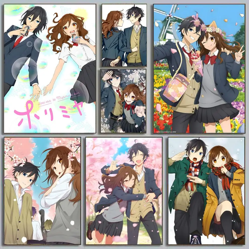 Horimiya Hori-san To Miyamura-kun Wholesome Romance Shonen Manga Painting Calligraphy Poster Eco-Friendly Decor Frameless Canvas