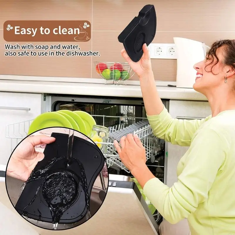 M6CB Espresso Dumps Bin Dengan Bar yang Dapat Dilepas dan Nonslip Base Espresso Box Coffee Tampers Tool