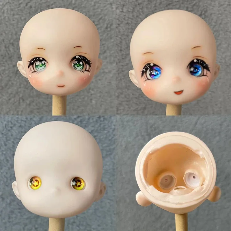 Anime Doll Handmade Makeup Anime Face 30cm Doll 1/6 BJD Doll Different Straight Hair Short Hair Eyes Optional, Dolls for Girls