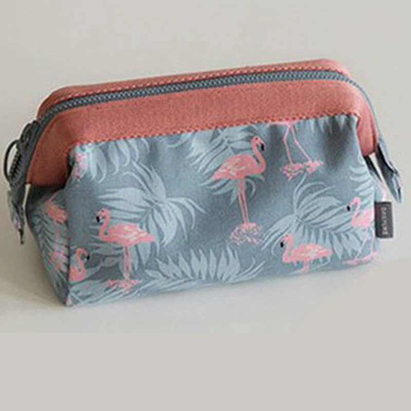 Women Travel Animal Flamingo Make Up Bags Girl Cosmetic Bag Makeup Beauty Wash Organizer Toiletry Pouch Storage Kit Bath Case