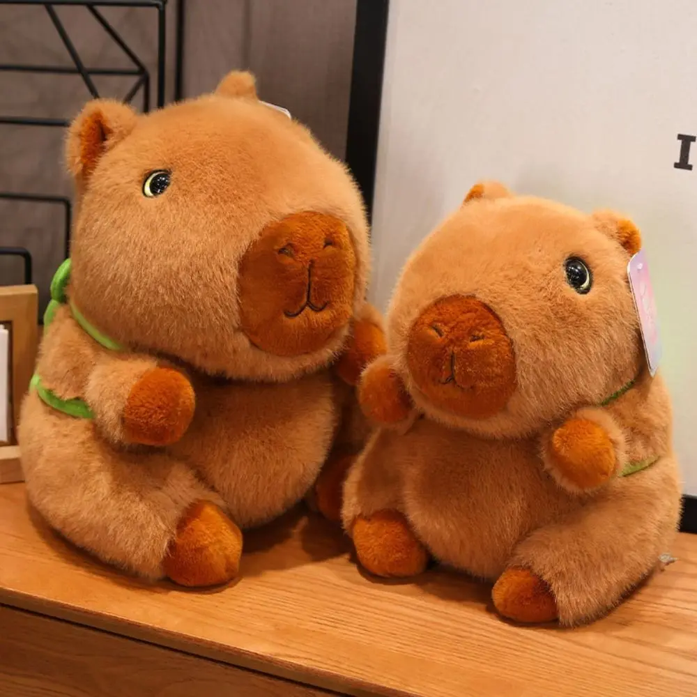 Capybara 시뮬레이션 Capybara 거북이 천 인형 봉제 장난감, 거북이 배낭 부드러운 동물 시뮬레이션