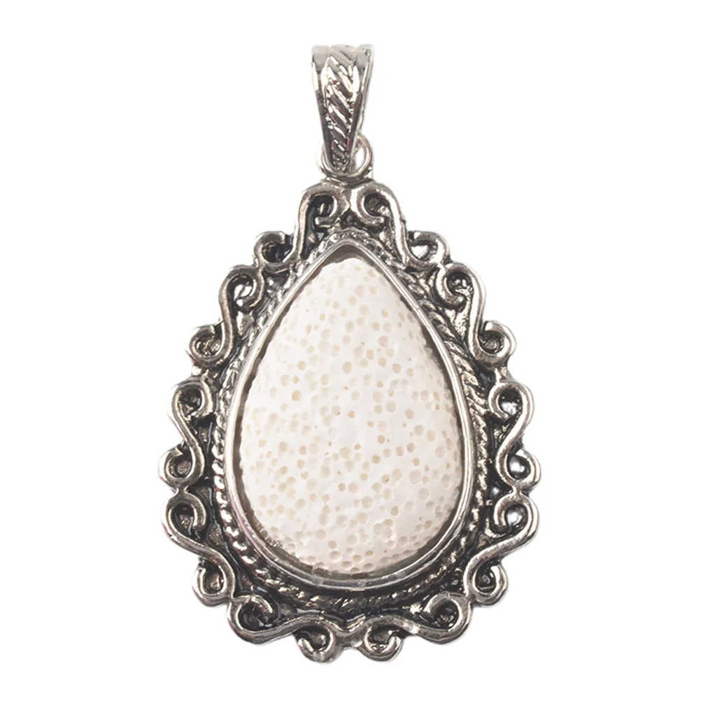 

Jewelry Drop Pendant Making Pendants DIY Hanging Ornaments Stone Earrings Essential Oil White Charm Volcanic