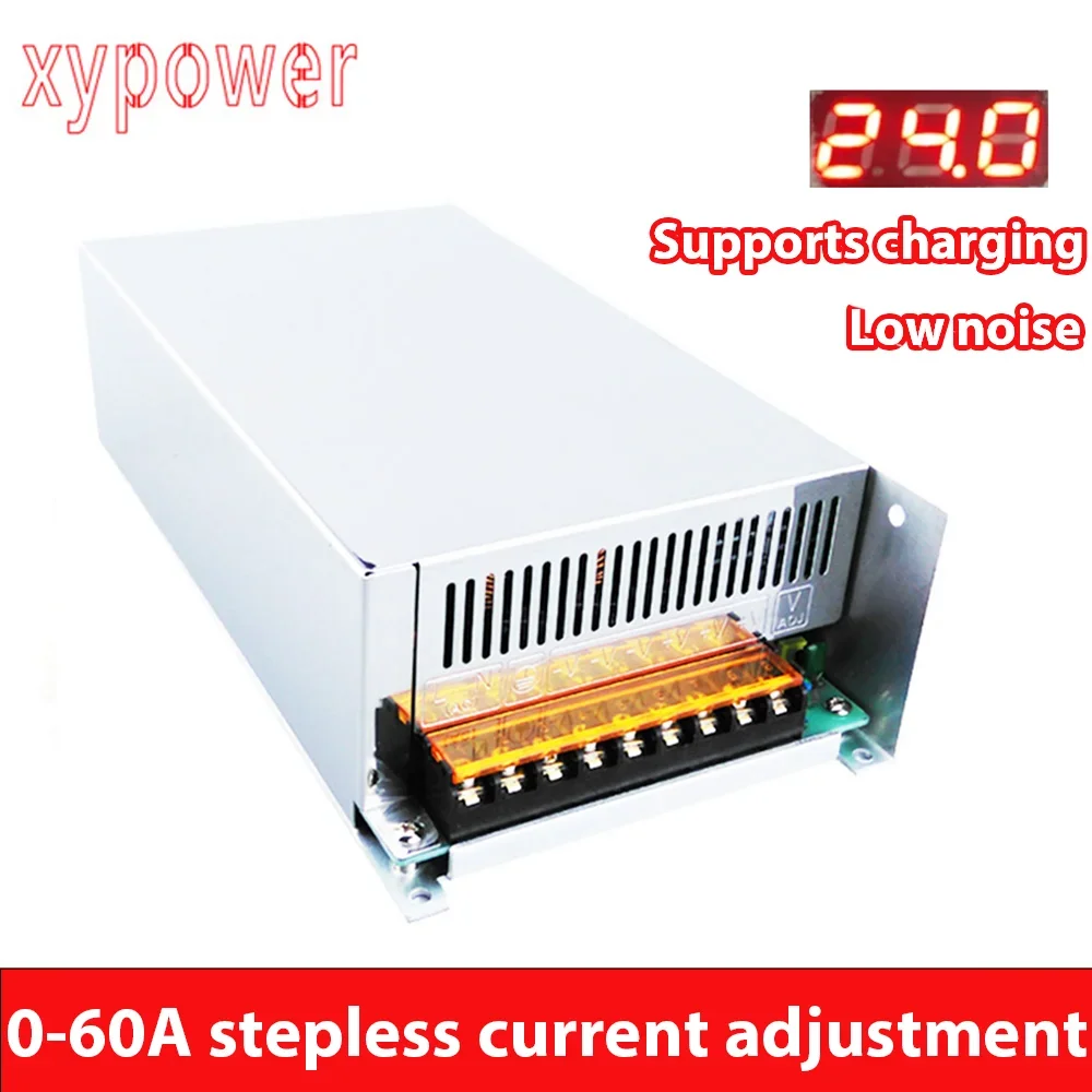 

XY DC 24V 60A 1500W Power Supply 55A 50A 45A 40A 35A 30A 25A / Charge / For motor 900W 800W / 12V 36V 48V 60V 72V 90V / 110-220V