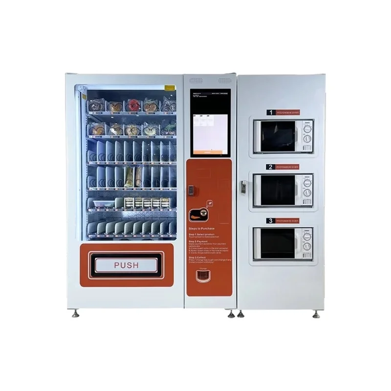 Customized 24 Hour Self Service Vending Machine Hot Food Lunch Box Dispenser Automatic Pre-Prepared Dish SDK Function for Sale