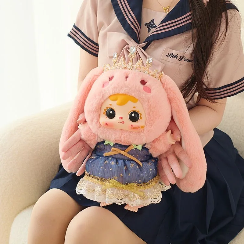 Samuel 400 % weiche süße Kaninchen-Baby-Serie, Plüsch-Blindbox, niedliches Vinyl-Spielzeug, Modellpuppe, trendiges handgefertigtes Ornament, Mystery-Box-Geschenk