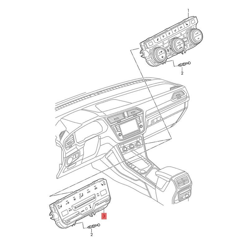 LCD Touch Air Conditioning Control Panel Seats Heater Controlled 17G907044AN Replace 5NA907044AP For VW Tiguan