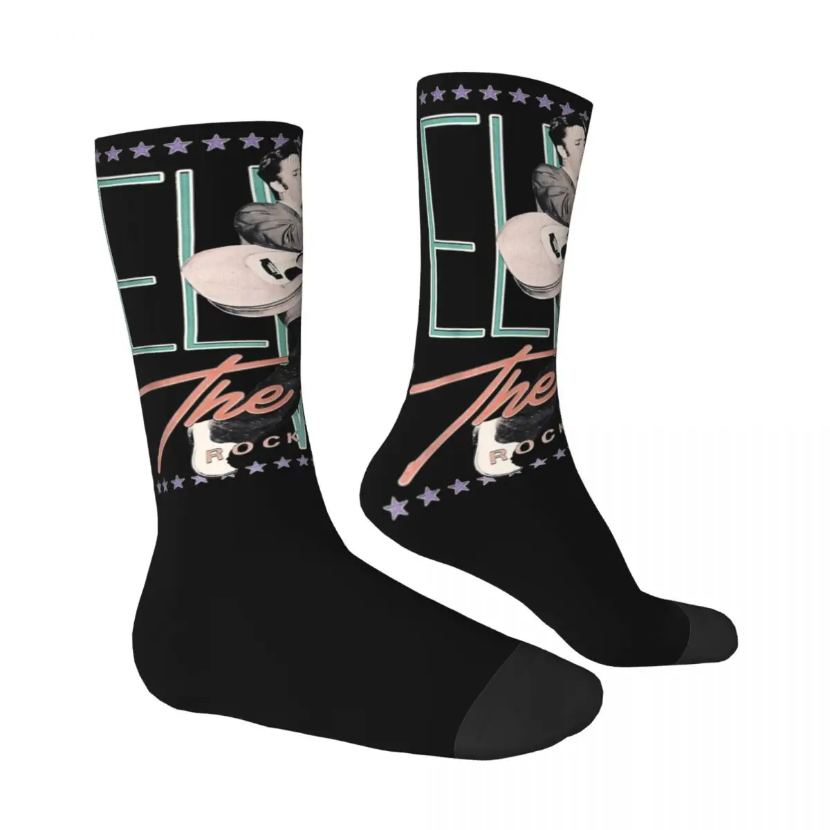 E-Elvis Socks The King Retro Stockings Spring Anti Sweat Men Socks Quality Design Skateboard Socks