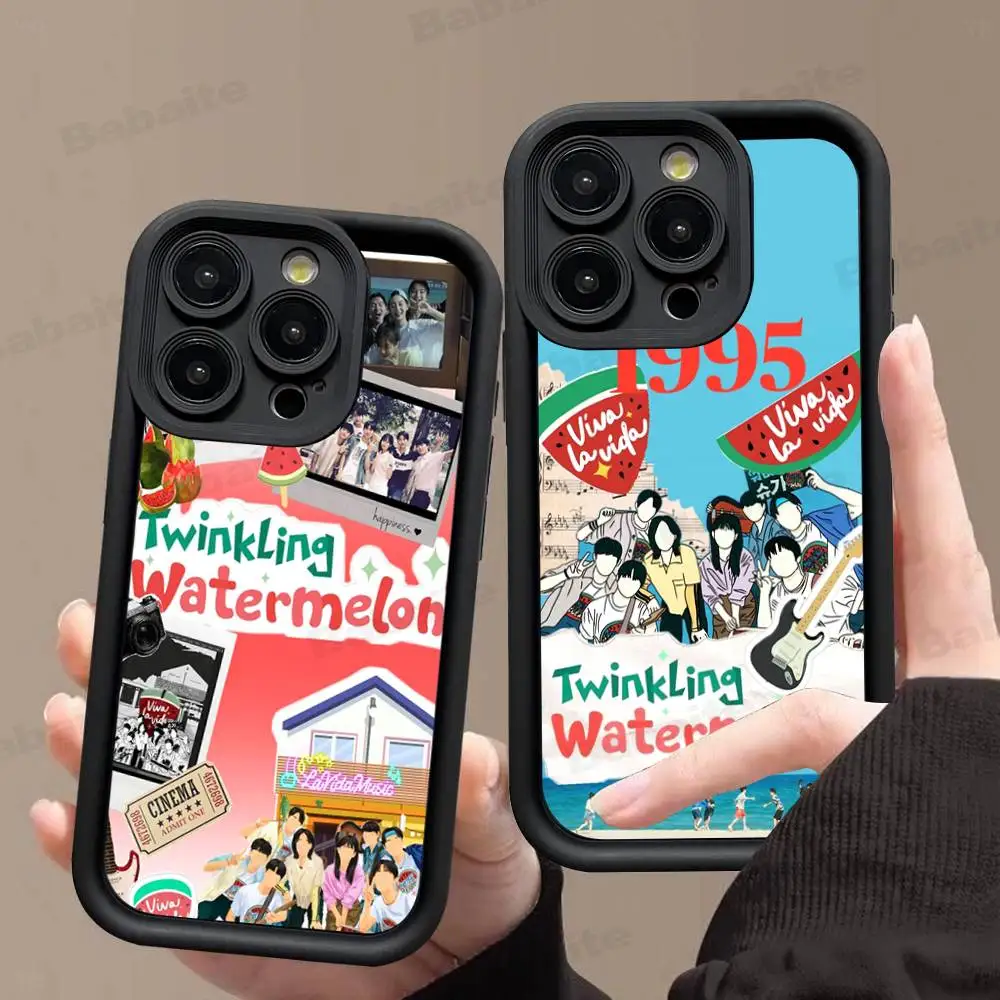 

Koear Viva La Vida Twinkling Watermelon Phone Case For iPhone 17 16 15 13 11 12 14 Pro Max Plus Silicone Cover Shell