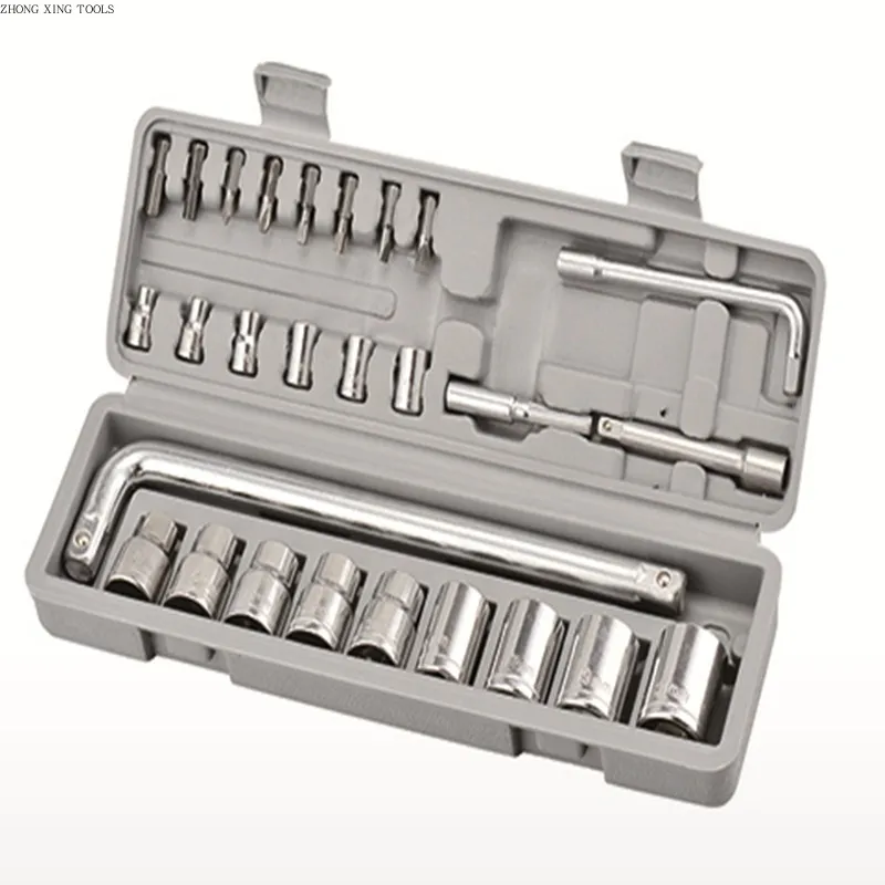 26pcs Hardware socket wrench set Hand tools 1/4