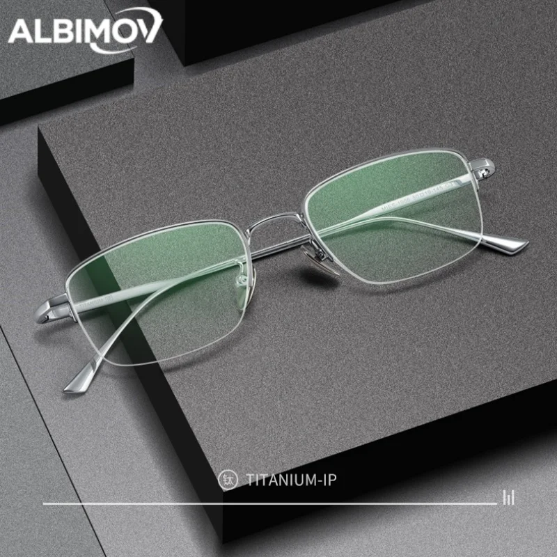 

Очки полуоправные для мужчин с оптическими линзами по рецепту, очки для чтения, деловые очки, медицинские линзы по рецепту