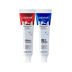 Oralshark-SP4 Creme Dental Clareador, Ilumine os Dentes Brancos, Remove o Mau Hálito, Manchas de Chá, Respiração Fresh, Original, 20g