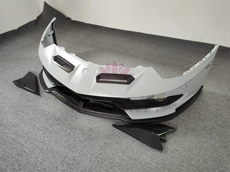 SVJ style semi dry carbon fiber front bumper for Lamborghini Aventador LP700 LP720 LP750 2011-2015 body kit