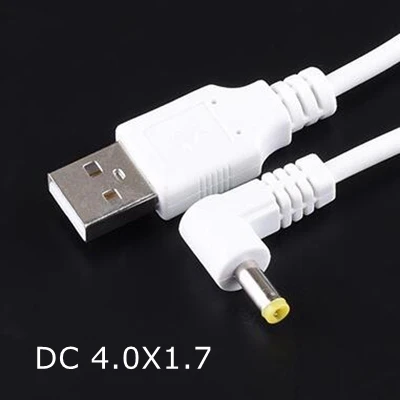 White USB 2.0 A Male to Right Angled 90 Degree DC 3.5x1.35 mm 5.5x2.1 5.5x2.5 4.0x1.7 5Volt 24AWG DC Barrel Jack Power Cable 3FT