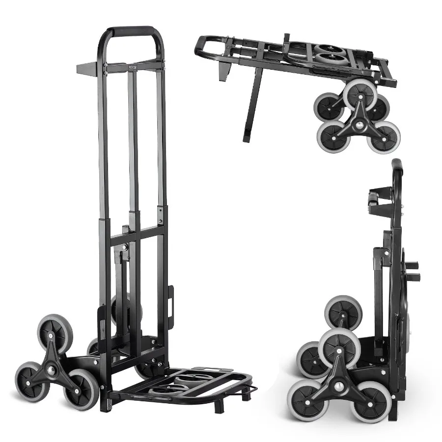 

Stair Climbing Cart Heavy Duty Folding Hand Truck Dolly 460 lbs 6 Wheels