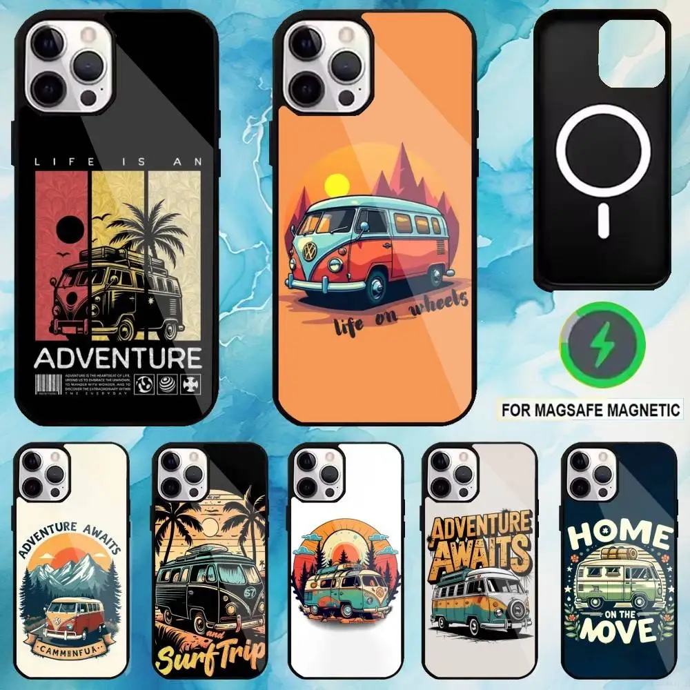 

Adventure Awaits Phone Case For iPhone17,16,15,14,13,12,11 Plus,Pro Max Magnetic Magsafe Wireless Charging