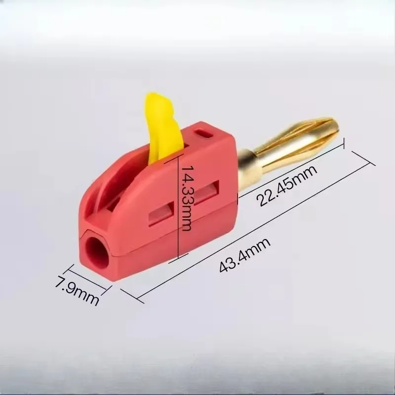 

Fine For Welding Free Quick Connect 4mm Banana Plug High Current Quick Connect Gold-plated Banana Connector 32A Electrical Test