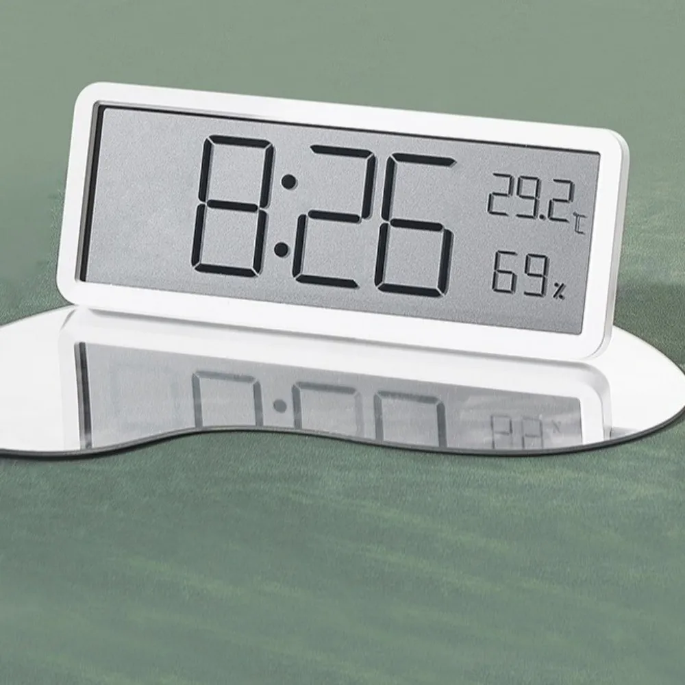 Large Screen LCD Digital Wall Clock Humidity Date Week Display Electronic Clock Temperature 12/24H Format Digital Wall Clock