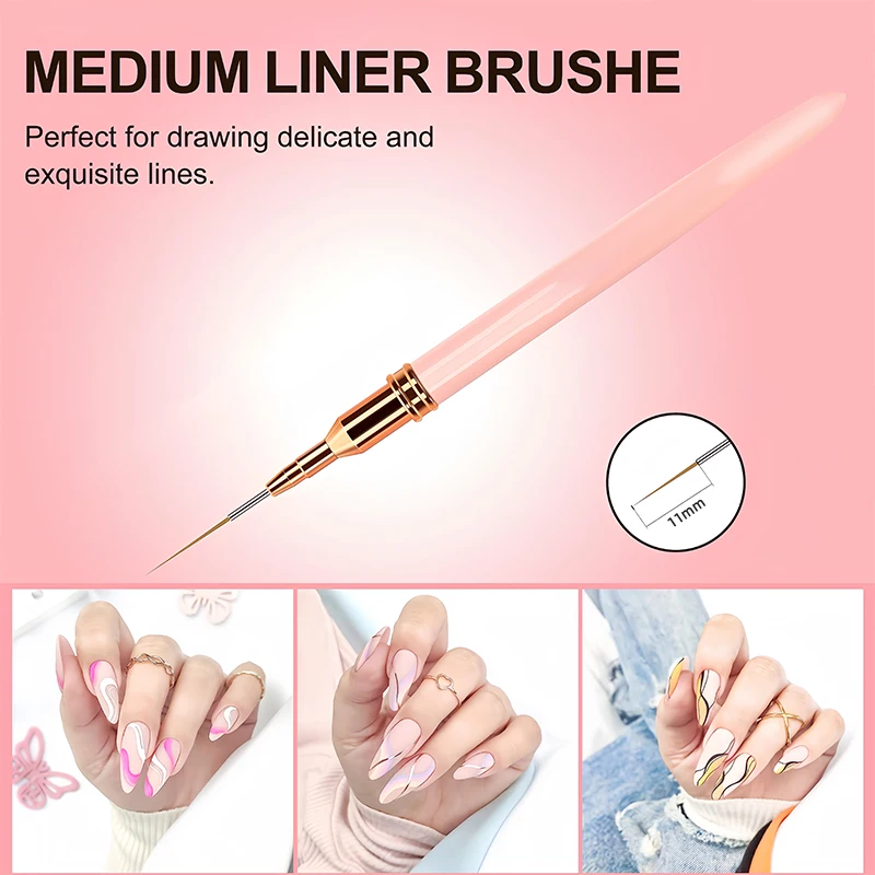 Nail Brush Set Professional Nail Supplies For Acrylic UV Gel Drawing Dotting Manicure Nail Art Design Tools Makeup Accessories