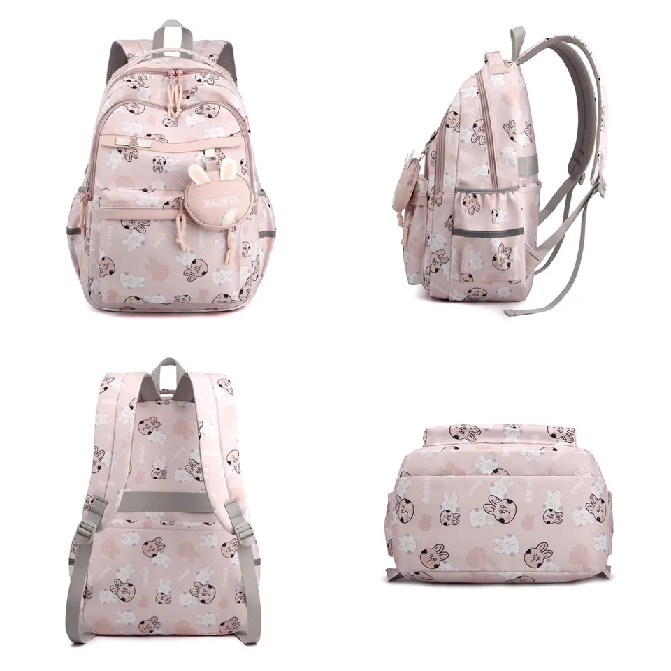 Mochila escolar de nailon para mujer, morral de gran capacidad, resistente al agua, versátil, sencillo, para adolescentes y estudiantes