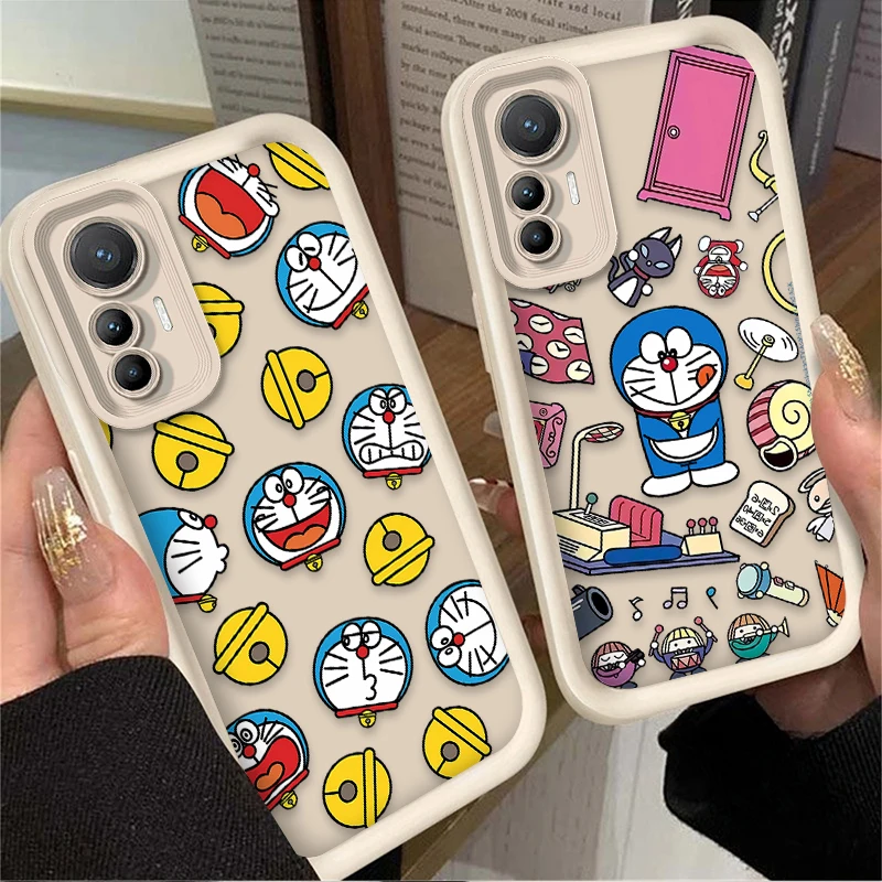 Cartoon D-Doraemon Silicone Case for Xiaomi 14T 13T 12T 11T 13 12 11 Lite 5G NE POCO X6 X5 F6 F5 F3 X4 GT X3 NFC M5S C65 M6 Pro