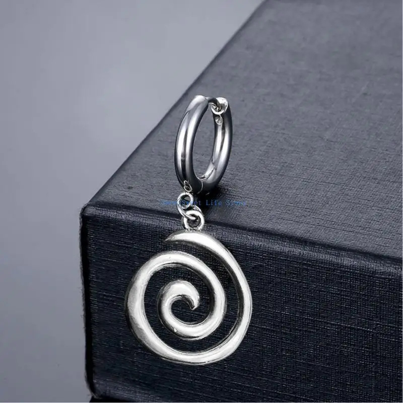 

D5QB Distressed Geometric Earrings Accessory Eye Catching Dangle Ear Rings Charm