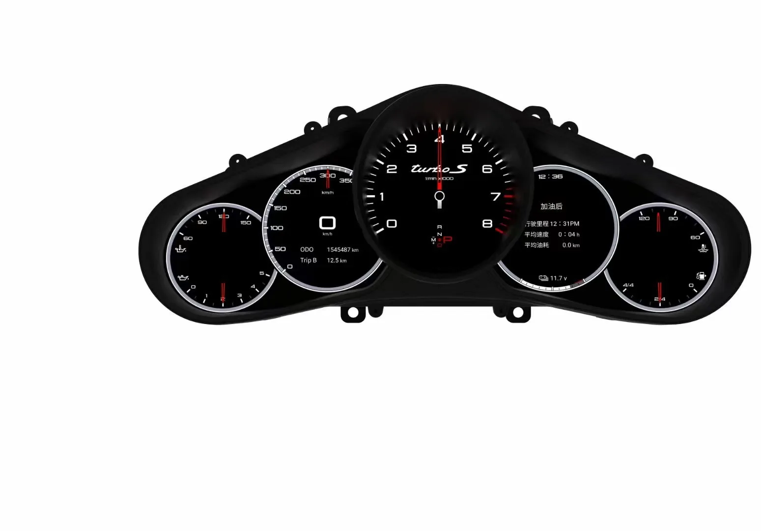 1920*720 LCD لوحة القيادة لوحة أداة افتراضية العنقودية LCD عداد السرعة لبورشه باناميرا 2010-2015 سيارة عداد المسافات #2