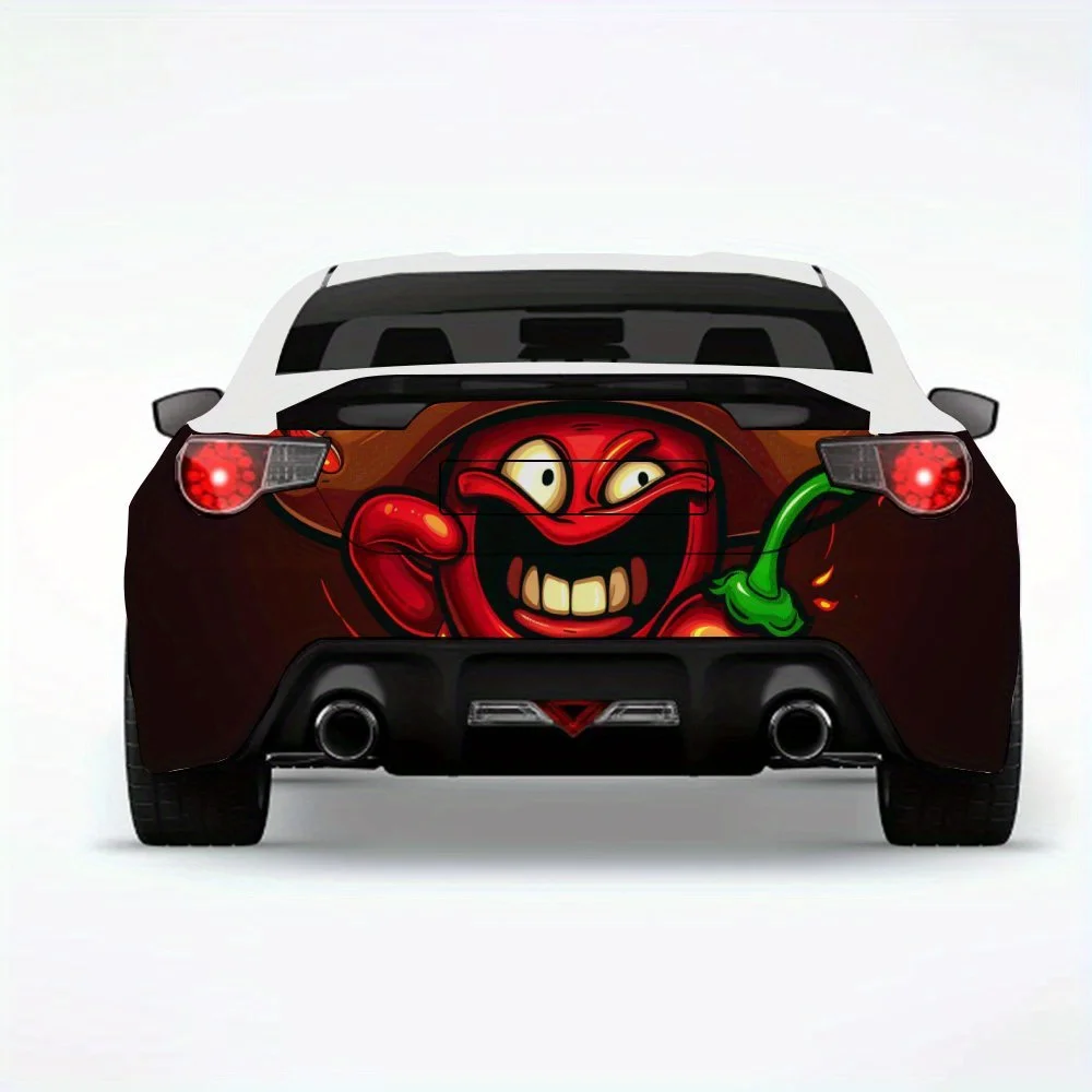

Spicy Pepper Car Sticker-Vinyl Decal for Car Rear, Waterproof Self-Adhesive Vinyl Stickers for Vehicle Tail & Bumper, Decoration