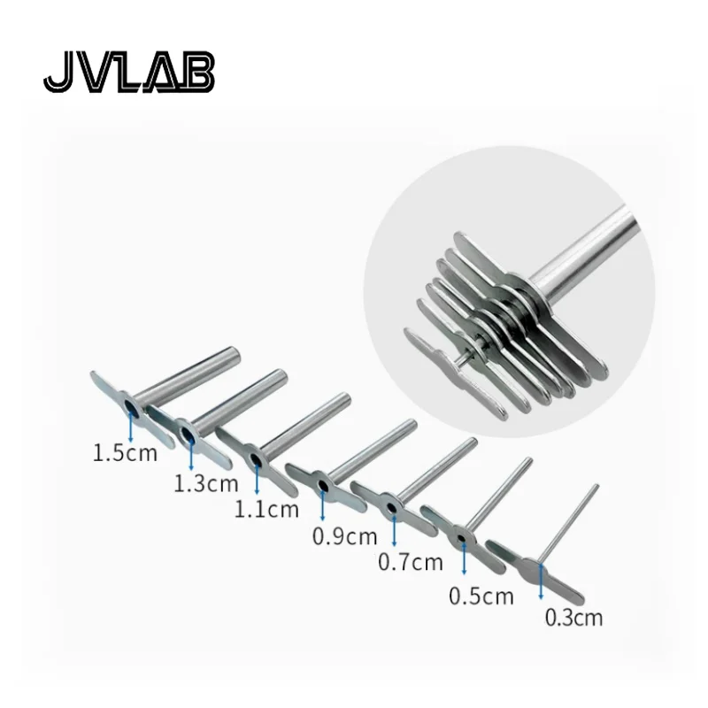 Rubber Plug Puncher 7in1 Stopper Borer Manual Stopper Punch Set Stainless Steel Suit Driller Lab Convenient DIY Supplies JVLAB