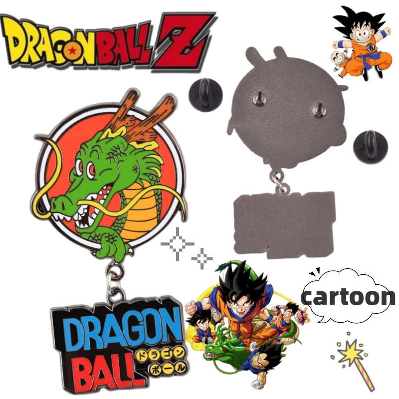Dragon Ball Pin Goku Badge Fashionable and Personalized Cartoon Cute New Creative Portable High-Value Backpack Accessory Gift
