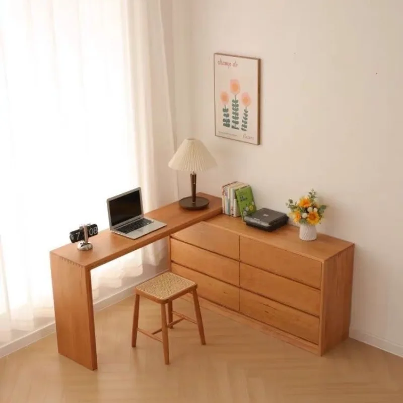 Bedroom, bedside chest, cosmetic table, integrated multi-functional storage cabinet, solid wood corner dresser, desk combination