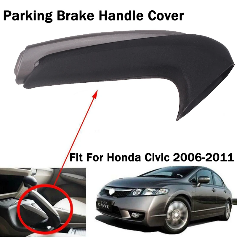 Rhyming Car Brake Handle Grip Lever Cover Parking Handle Sleeve Protector LHD Fit For Honda Civic 2006 2007 2008 2009 2010 2011